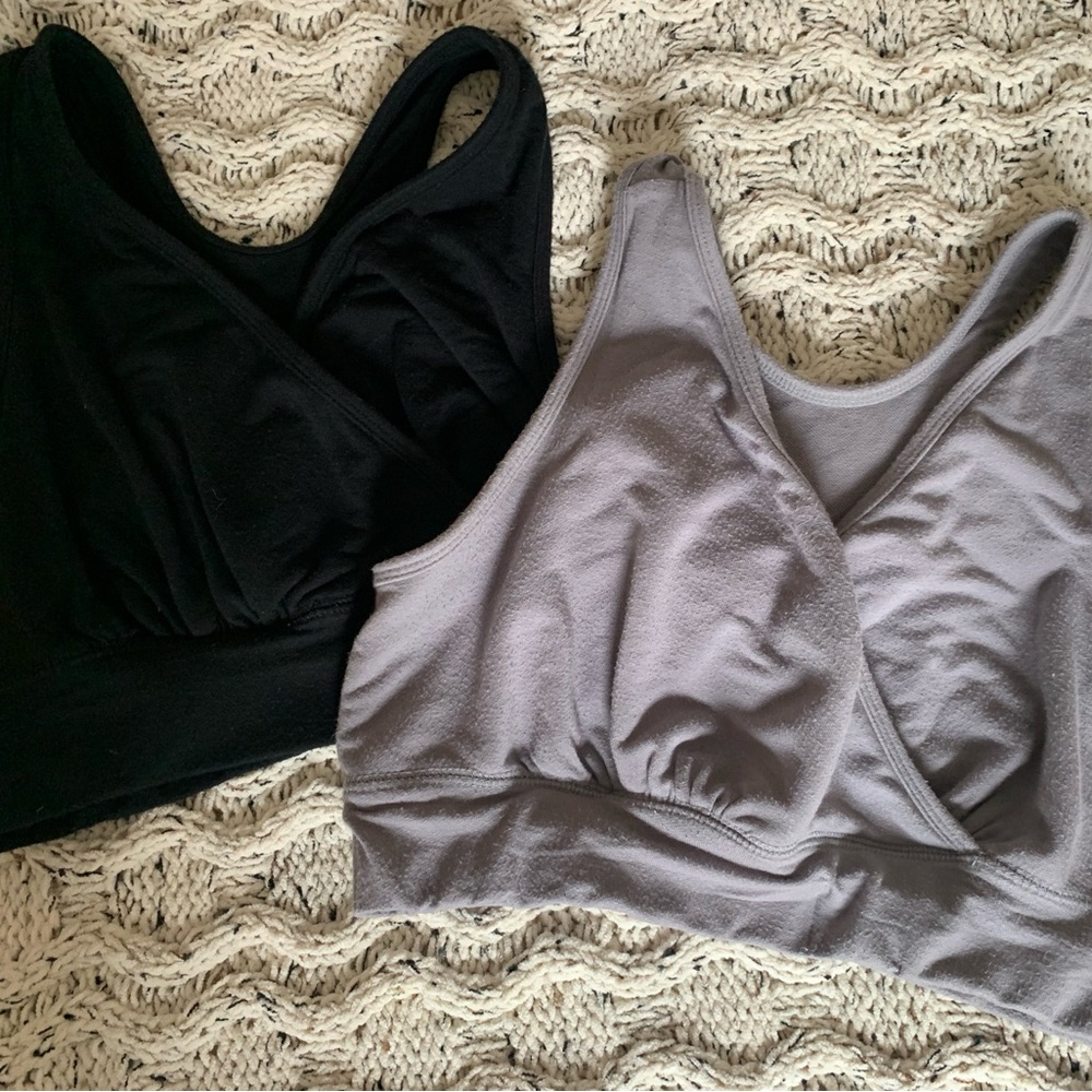 2 Kindred Bravely French Terry racerback nursing bras